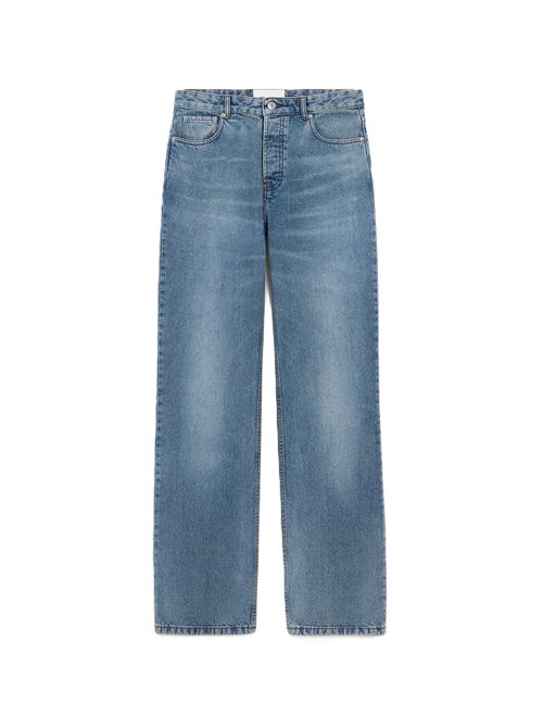 Jeans dal taglio ampio in denim indaco effetto used Ami Paris Ami Paris | HTR450.DE0046480 USED BLUE